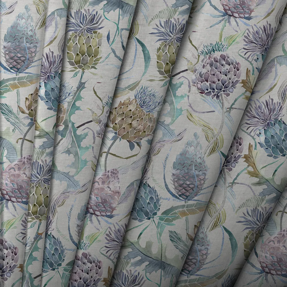 Meadwell Printed Velvet Made to Measure Roman Blinds Periwinkle