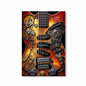 Mechanical Music by Artwerx framed mural artwork