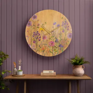 Medmerry Printed Wooden Clock Honey Oak modern fashion rug  