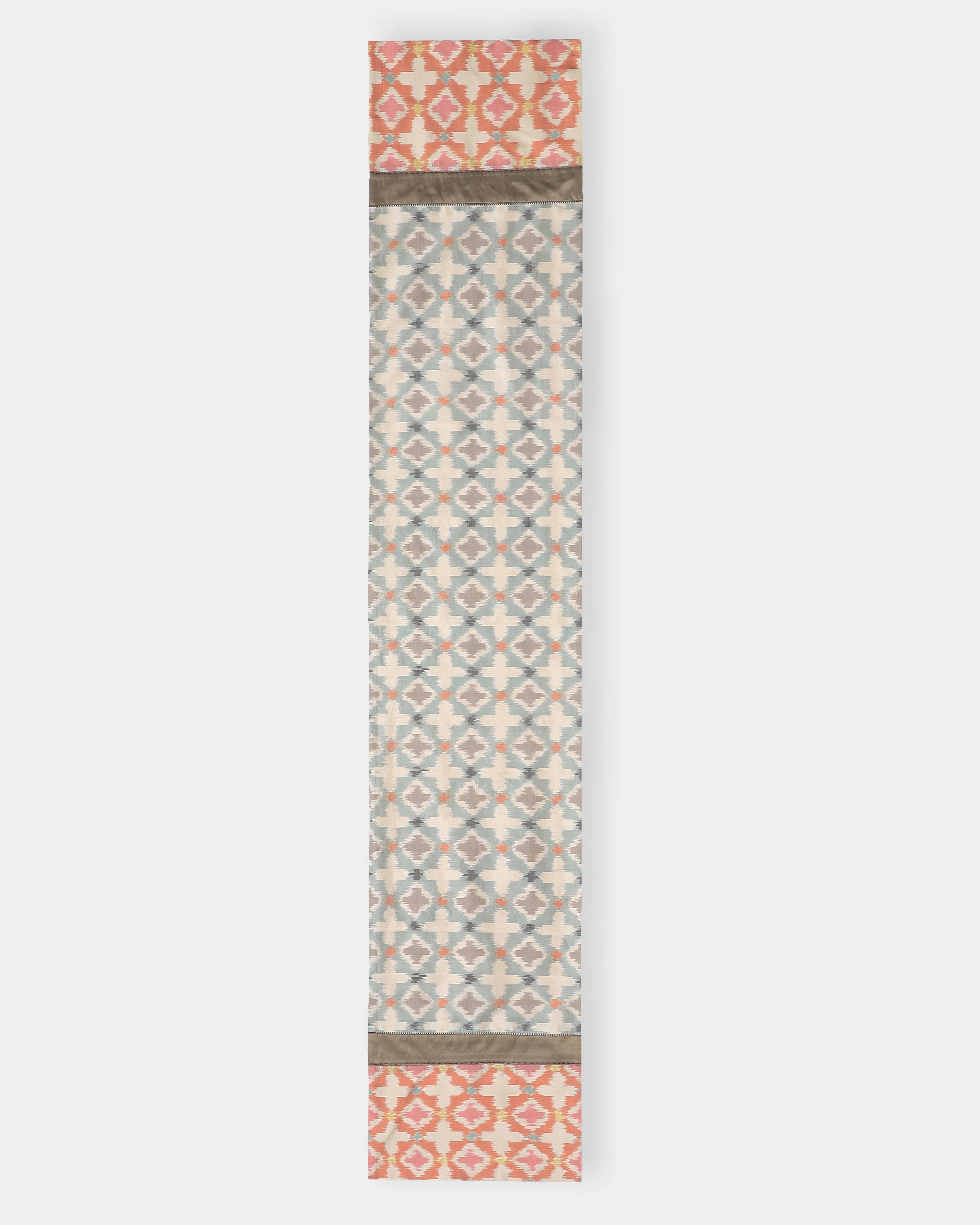 Meha Weft Ikat Cotton Silk Table Runner