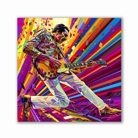 Mercury Pop Art by Rosa Piazza framed mural artwork