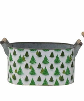 Metal Bucket with Wood Handle minimalist art object  