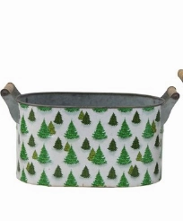 Metal Bucket with Wood Handle minimalist art object  