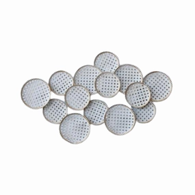 Metal rattan white & gold wall decor decorative home ornament