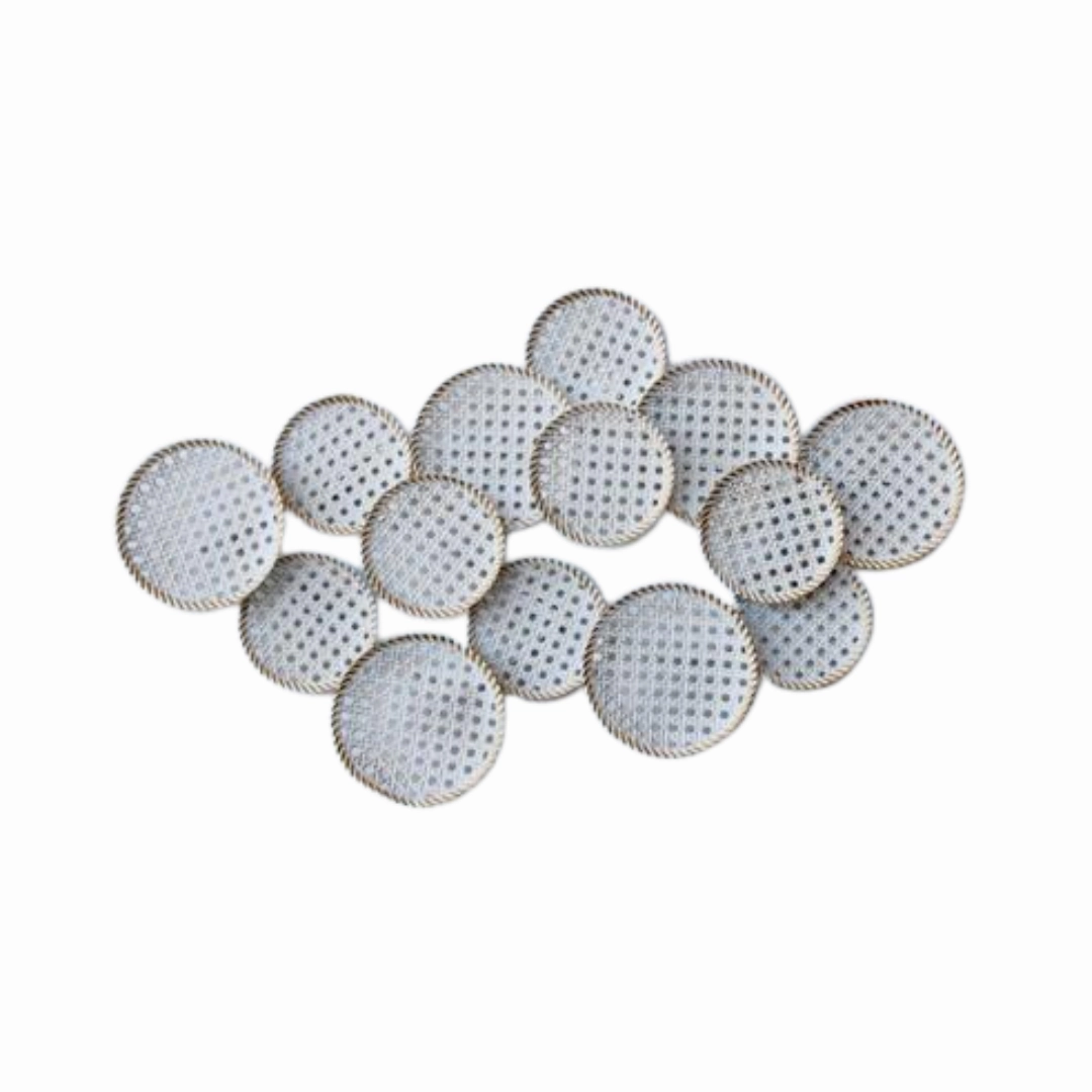 Metal rattan white & gold wall decor decorative home ornament
