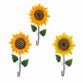 Metal Sunflower Hook wall pendant decor