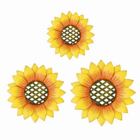 Metal Sunflower Wall Decor - Assorted Sizes wall pendant decor