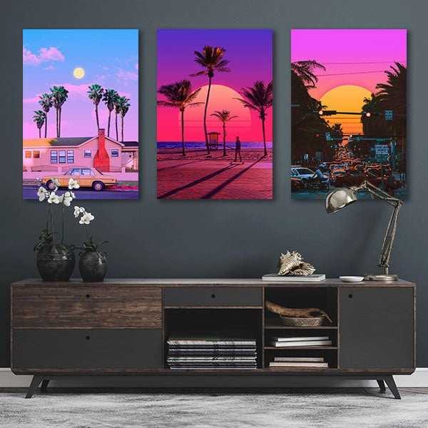 Miami Summer Dream - Triptych by Yagedan 