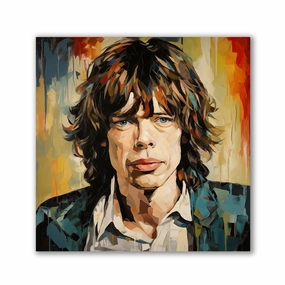Mick Jagger - Pop Art Portrait by Frank Daske framed mural artwork