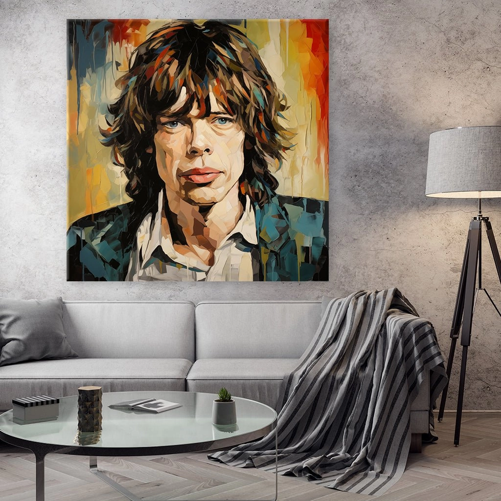 Mick Jagger - Pop Art Portrait by Frank Daske 