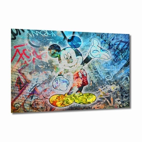 Mickey Art Brushed on AluDibond framed mural artwork