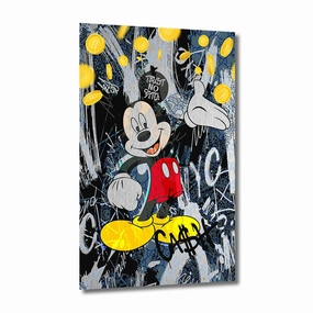 Mickey Rich Brushed on AluDibond framed mural artwork