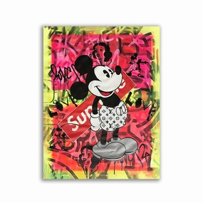 Mickey Supreme by Lukas Avalon framed mural artwork