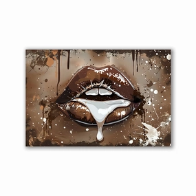Milky Chocolate Lips by Himmelmiez framed mural artwork