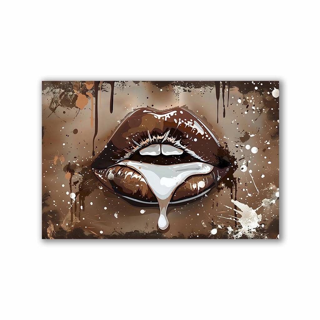 Milky Chocolate Lips by Himmelmiez framed mural artwork