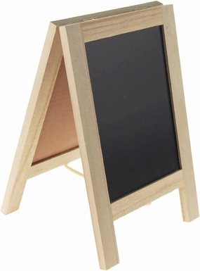 Mini Chalkboard Wood Cork Easel, Rectangle, 10-inch wooden room decoration
