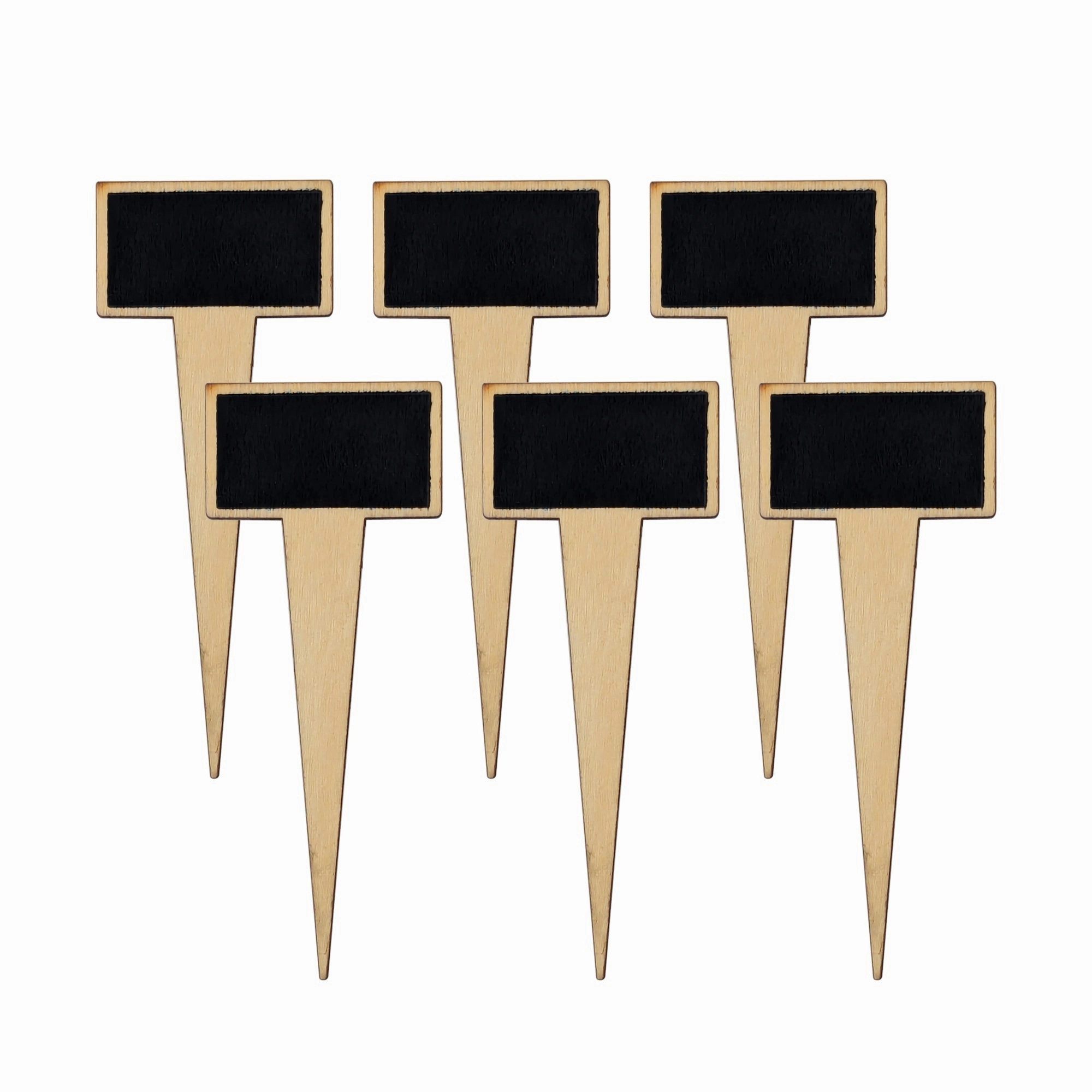 Mini Chalkboard Wood Stakes, Rectangle, 1-3/4-inch, 6-pack