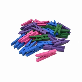Mini Wood Clothespin Assortment, Glamour, 1-1/8-Inch, 32-Piece wooden room decoration