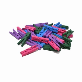 Mini Wood Clothespin Assortment, Glamour, 1-Inch, 40-Piece wooden room decoration