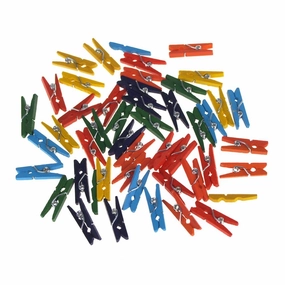 Mini Wooden Clothespins, Assorted Color, 1-Inch, 45-Count wooden room decoration