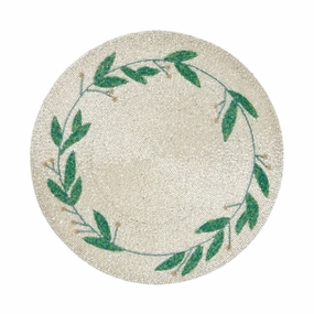 Mistletoe Hand Beaded Placemat cute desktop display