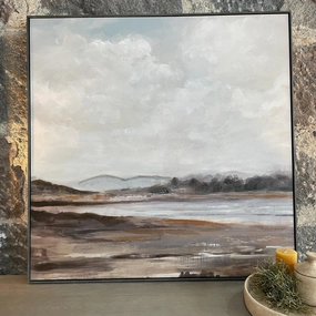 Misty Landscape Print On Canvas 102cm modern mural painting