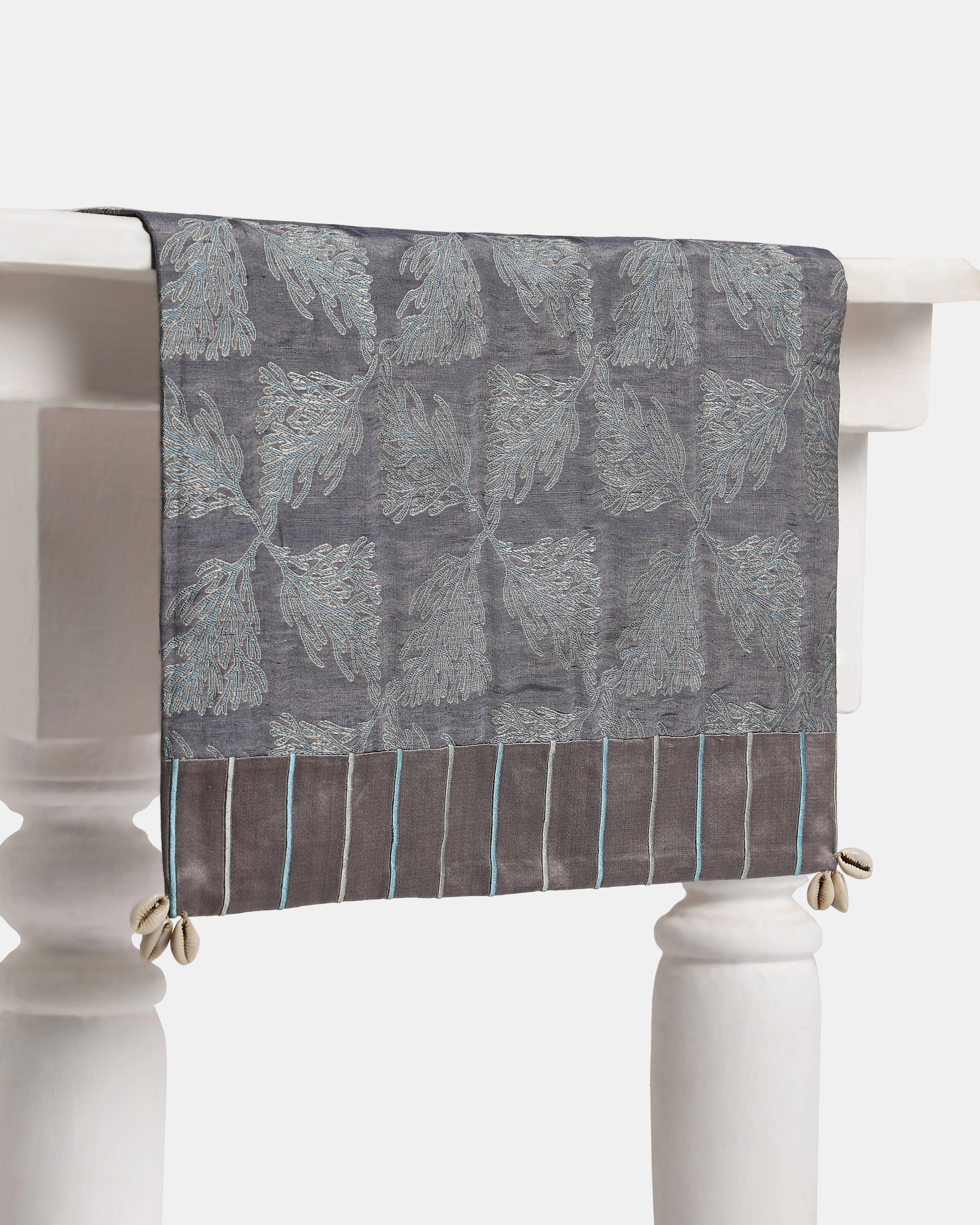 Misu Satin Brocade Silk Linen Table Runner ceramic table ornament