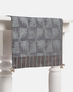 Misu Satin Brocade Silk Linen Table Runner ceramic table ornament