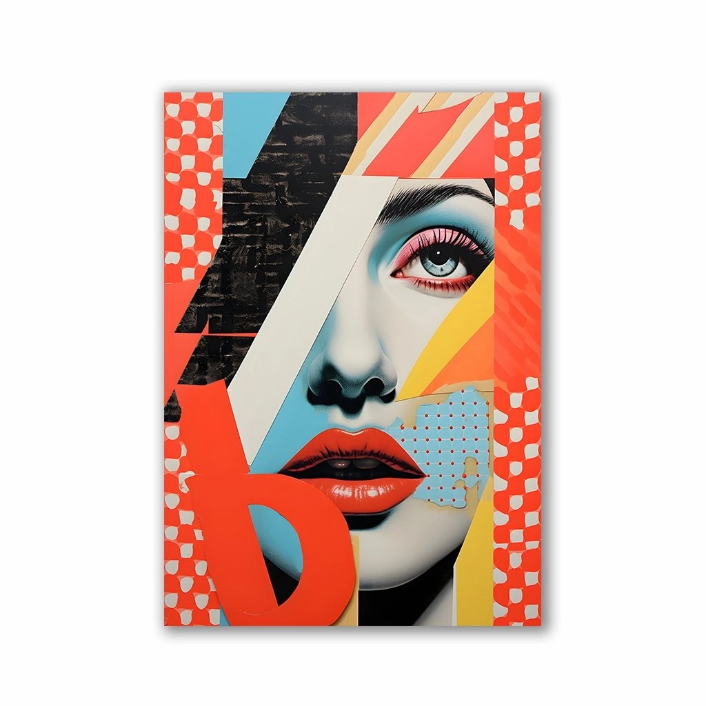 Modern Pop Art by Rosa Piazza framed mural artwork