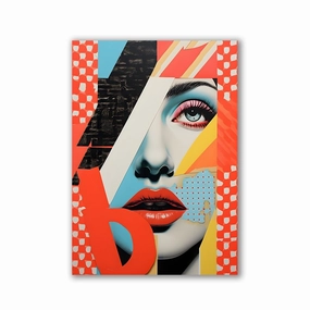 Modern Pop Art by Rosa Piazza framed mural artwork