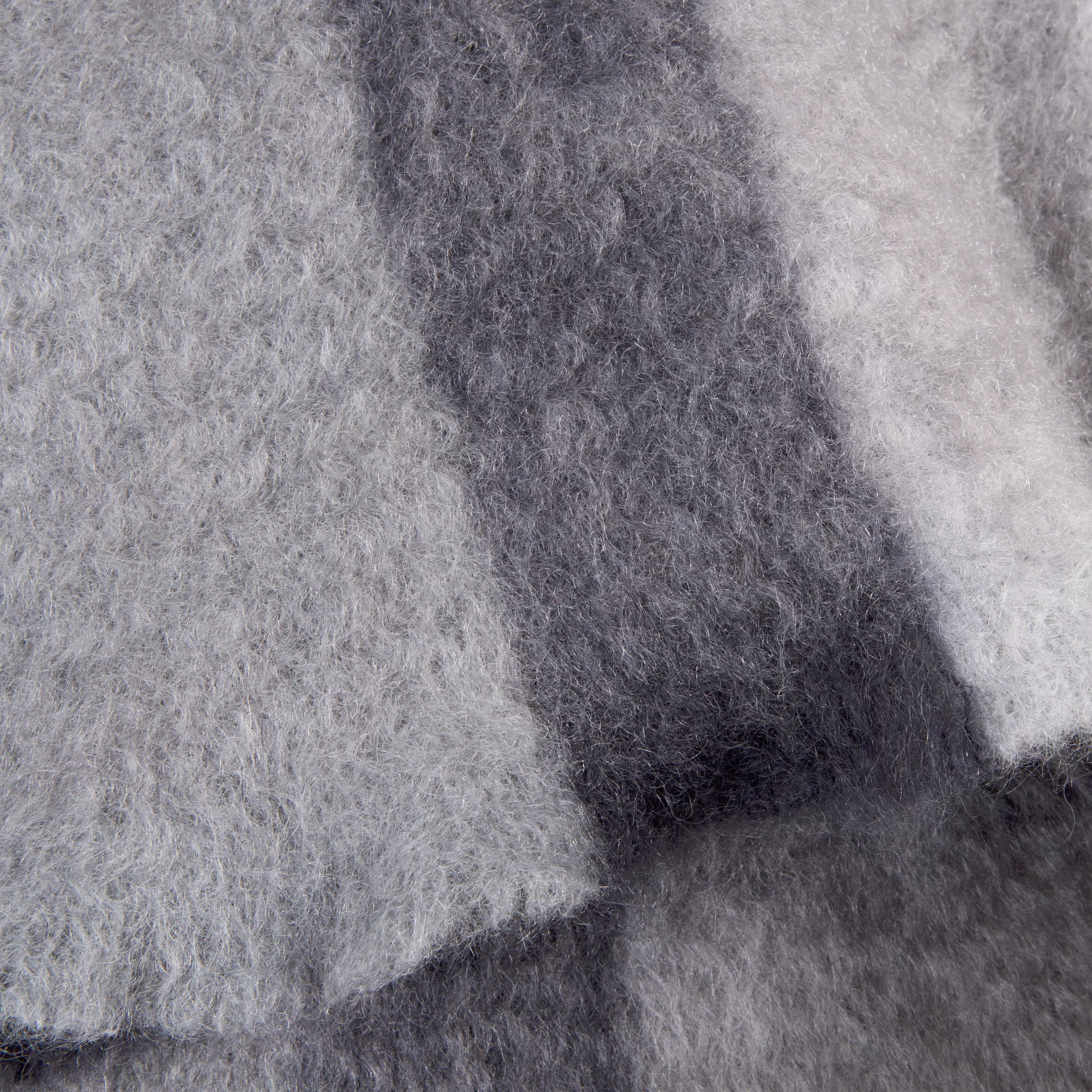 Mohair/Wool Checkered Throw