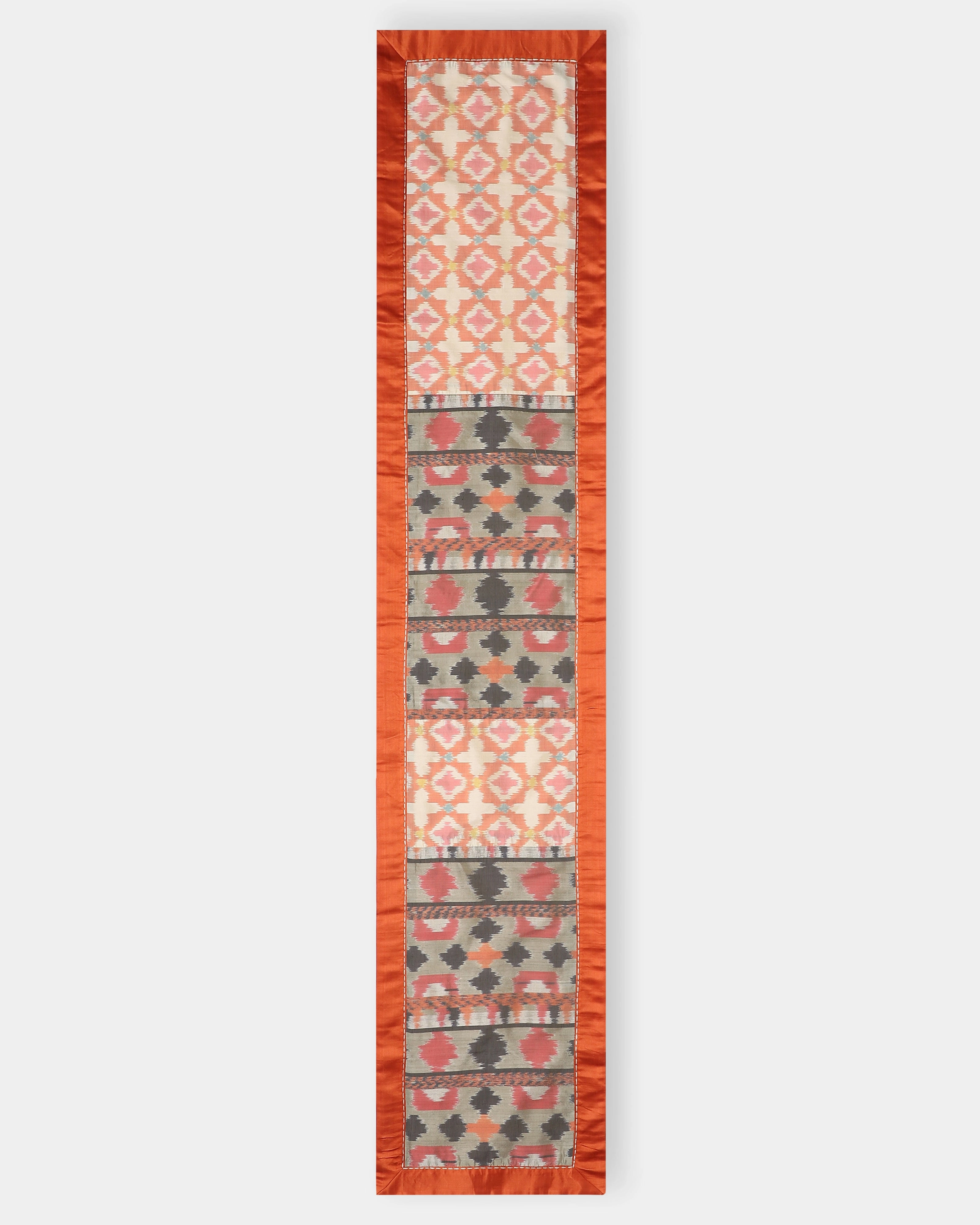 Mohali Weft Ikat Cotton Silk Table Runner