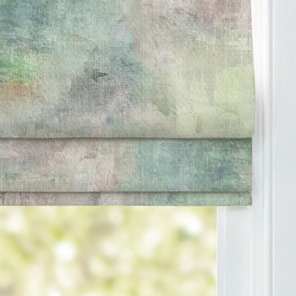 Monet Printed Made to Measure Roman Blinds Coral