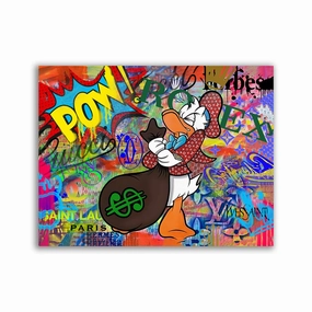 Money Duck by Sean Flores framed mural artwork