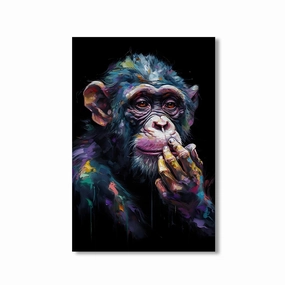 Monkey Art by Juliano de Araujo framed mural artwork