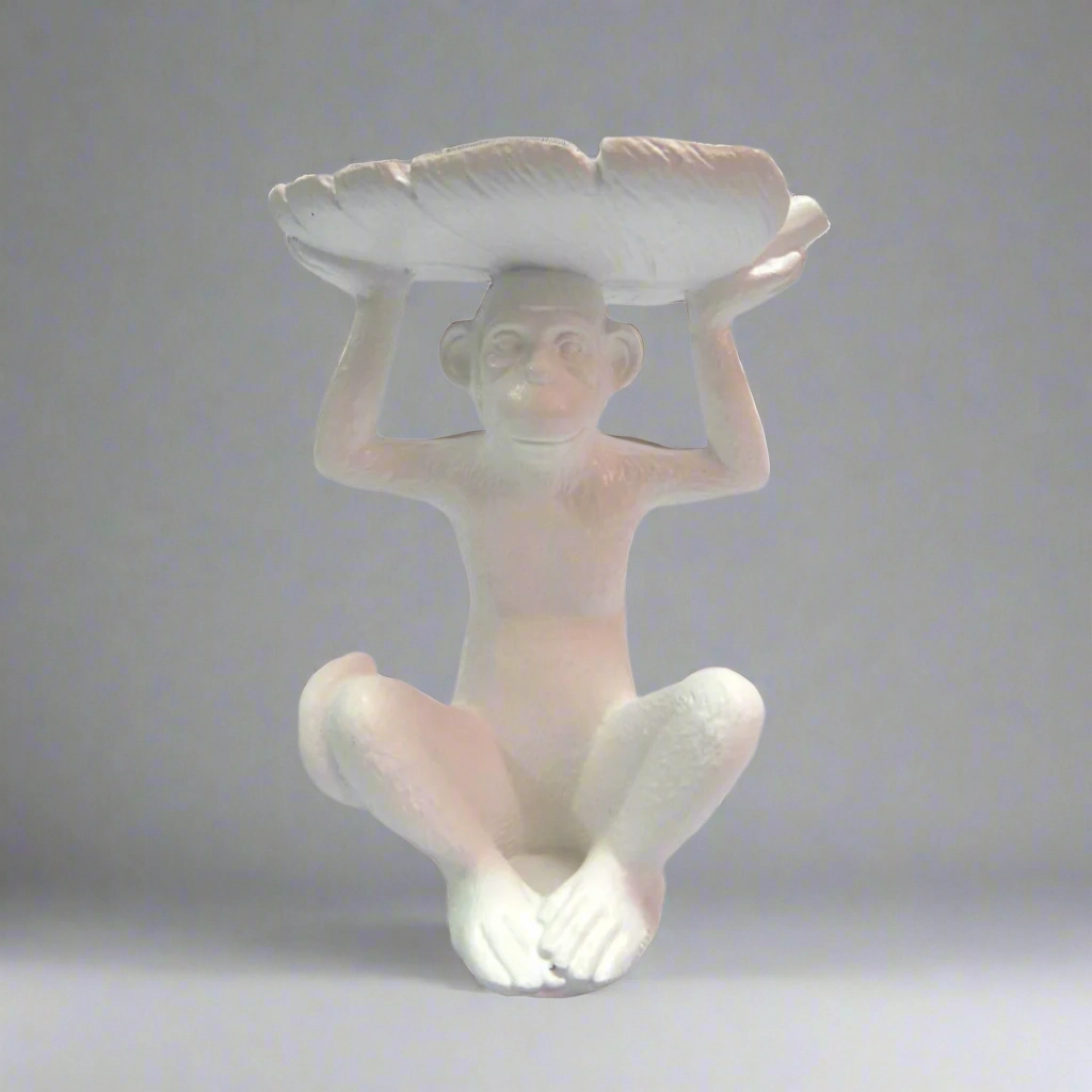 Monkey Malindi White decorative home ornament