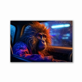 Monkey On The Storm by Juliano de Araujo framed mural artwork