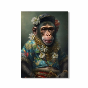 Monkey Tourist by Juliano de Araujo framed mural artwork