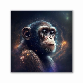 Monkeying around the universe framed mural artwork