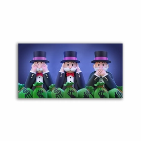 monopoly framed mural artwork