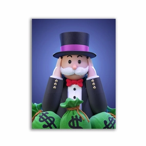 Monopoly Hear Nothing framed mural artwork