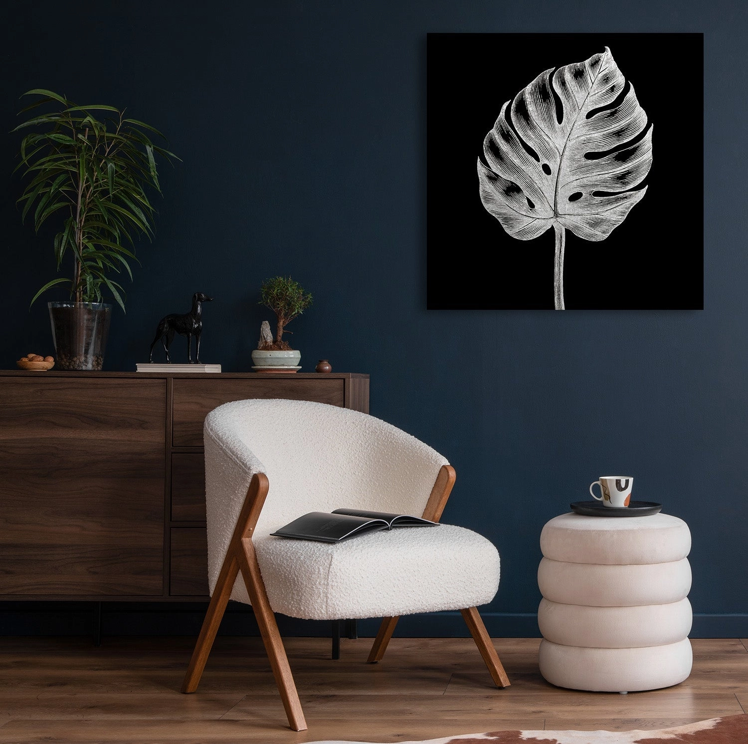 Monstera No. 1 Silver on Acrylic