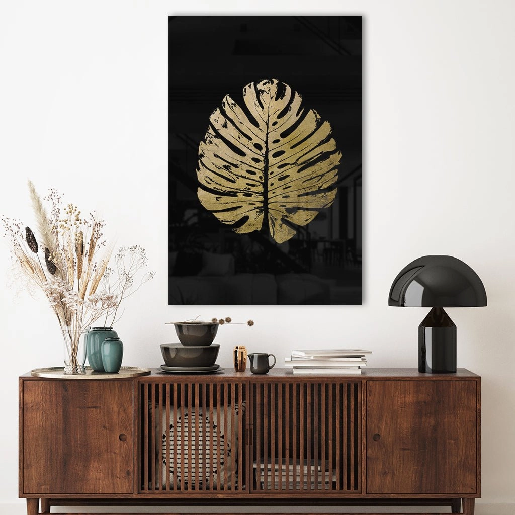 Monstera No. 2 Gold on Acrylic