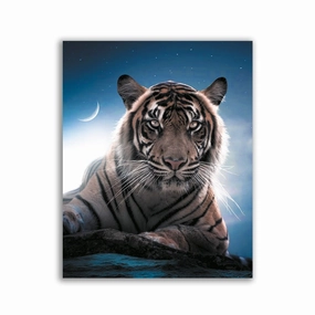 Moonlight Tiger by Zenzdesign framed mural artwork