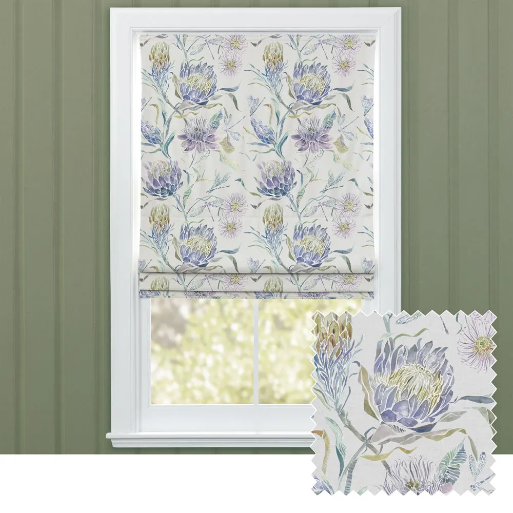 Moorehaven Printed Cotton Made to Measure Roman Blinds Skylark chic floor carpet  