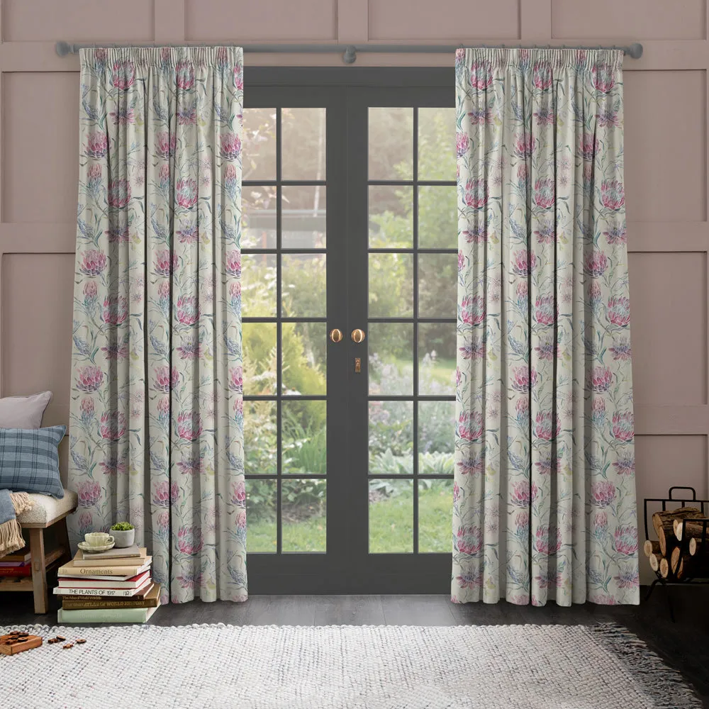 Moorehaven Printed Made to Measure Curtains Loganberry