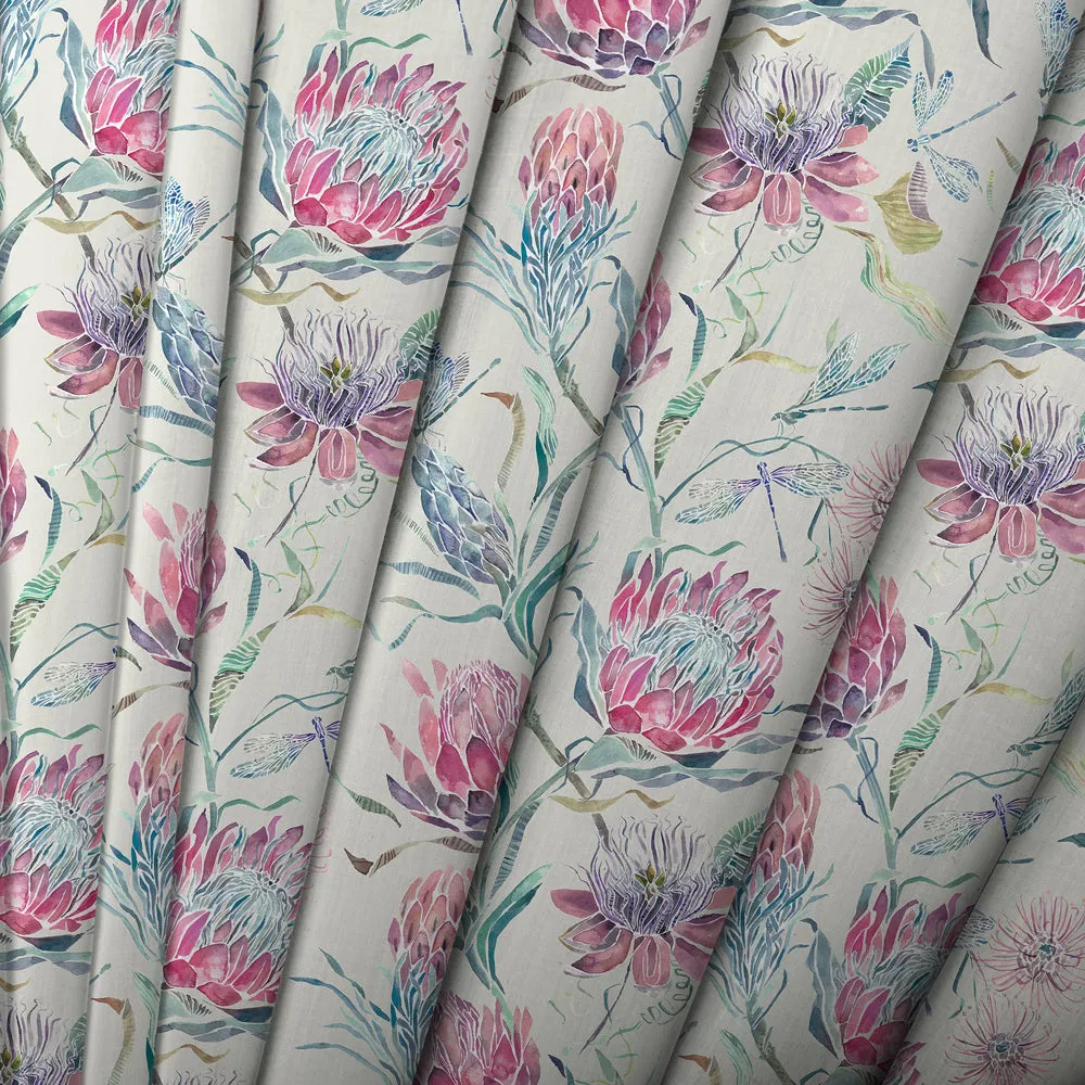 Moorehaven Printed Made to Measure Curtains Loganberry