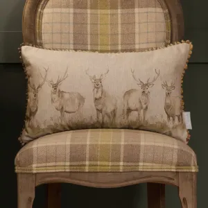 Moorland Stag Printed Cushion Natural modern fashion rug  