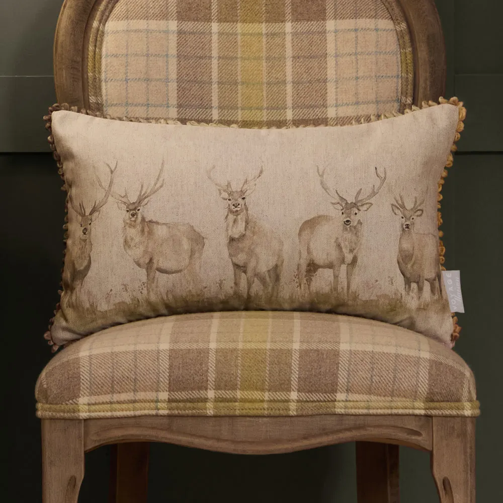 Moorland Stag Printed Cushion Natural modern fashion rug  