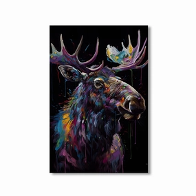 Moose Art by Juliano de Araujo framed mural artwork
